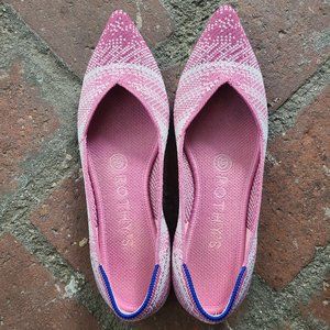 Rothy's size 6 breast cancer awareness pink plaid points